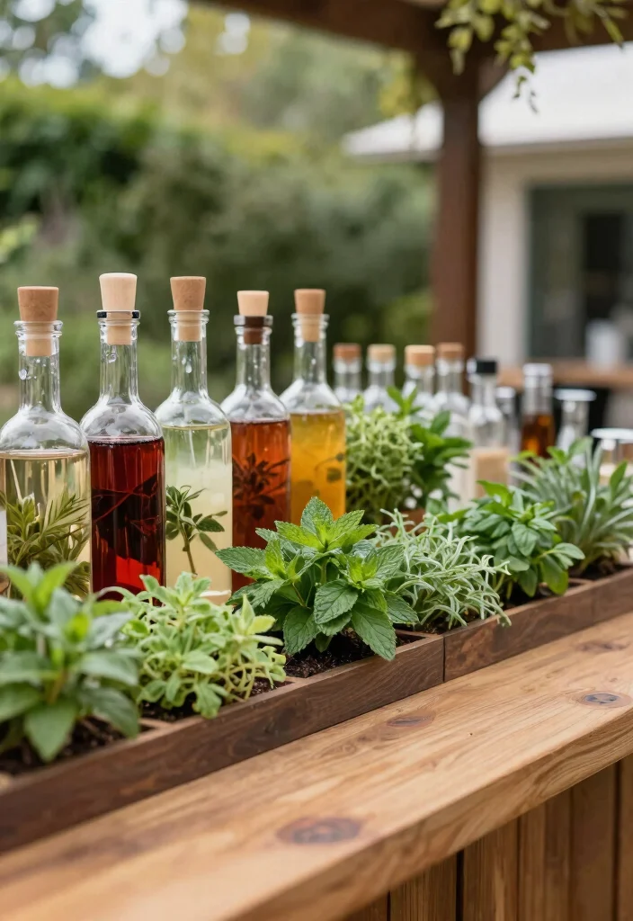 14 Bar Decorations Wedding Ideas That Look Stylish - 5. Herb and Spice Infused Bar 1