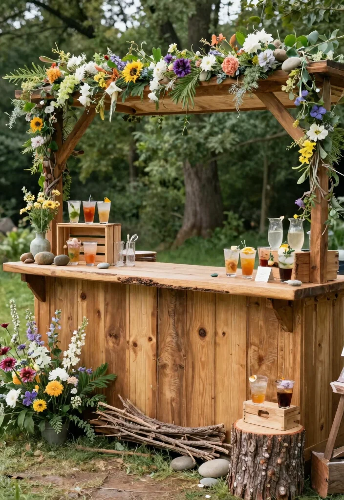14 Bar Decorations Wedding Ideas That Look Stylish - 8. Natural Elements in Decor 1