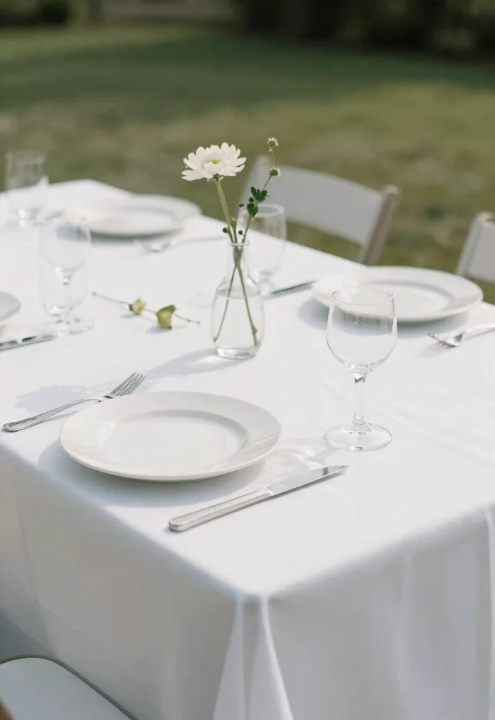 14 Table Decorations Wedding Simple Ideas That Shine - 7. Minimalist Table Settings 1