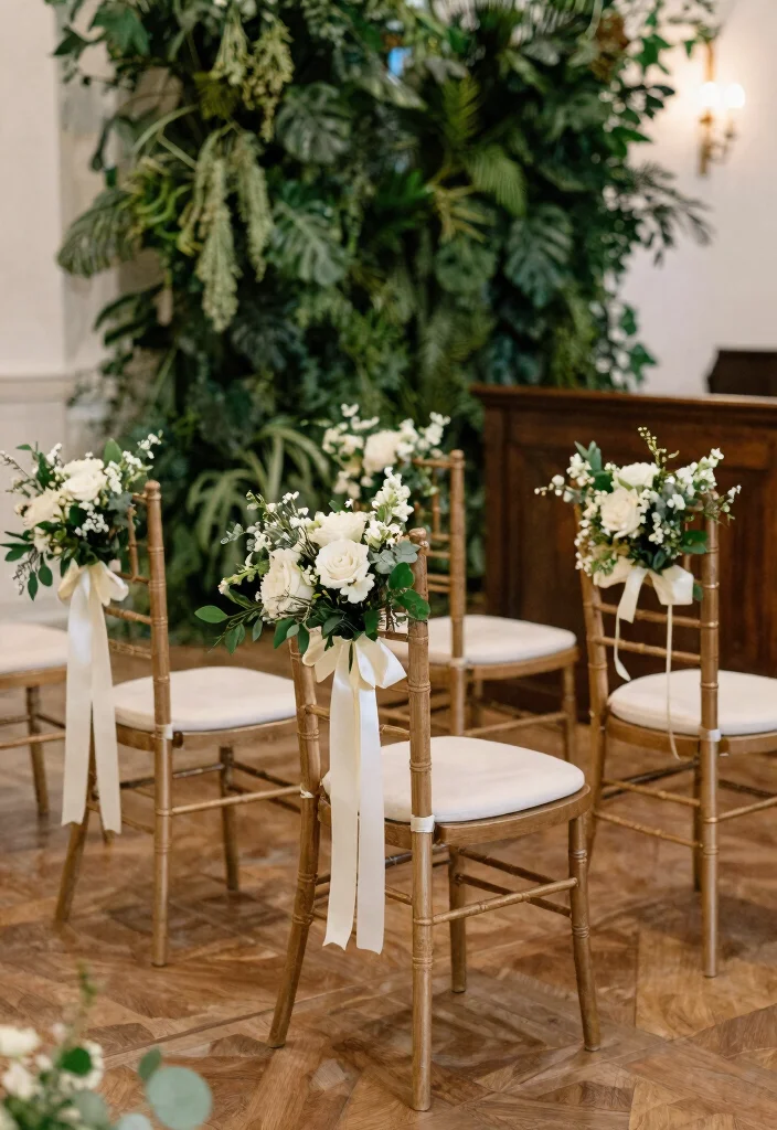14 Wedding Pew Decorations Church Ideas With Soft Elegance - 6. Sweetheart Chairs 1
