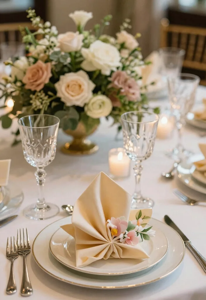 14 Wedding Table Napkins Ideas That Elevate Every Setting - 13. Napkin Artistry 1