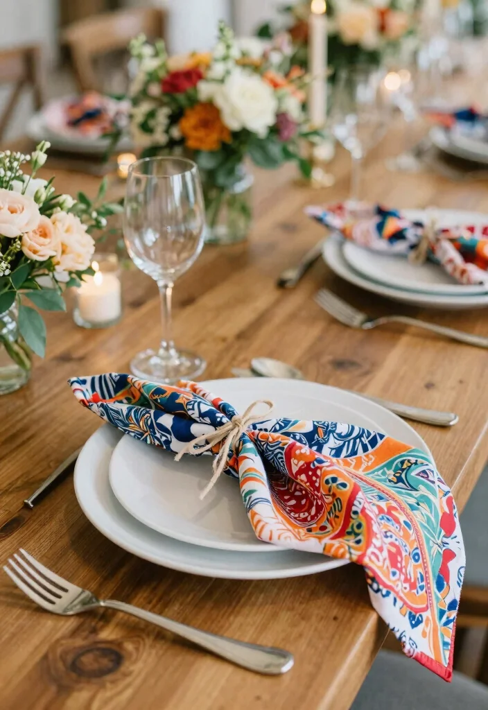 14 Wedding Table Napkins Ideas That Elevate Every Setting - 7. Furoshiki-Inspired Napkins 1