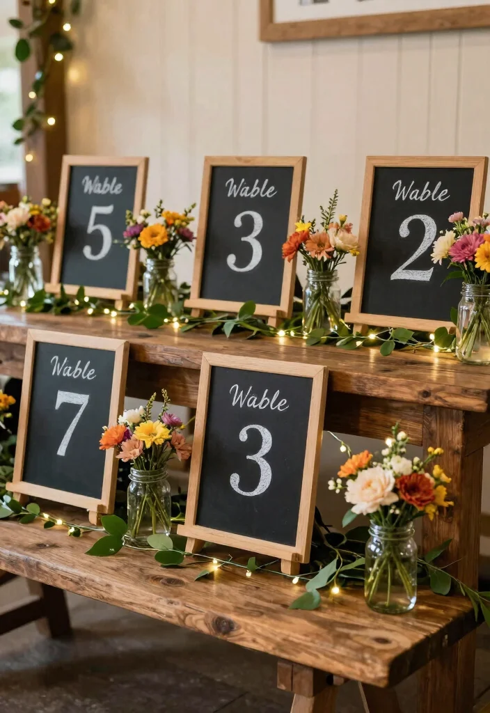 14 Wedding Table Number Ideas That Stand Out Beautifully 3 14 Wedding Table Number Ideas That Stand Out Beautifully - 3. Chalkboard Table Numbers 1