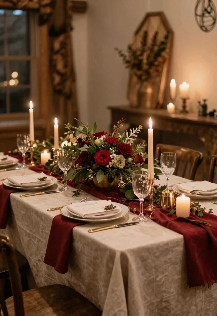 14 Winter Wedding Table Decorations Ideas With Cozy Elegance - 9. Warm Color Palettes 1