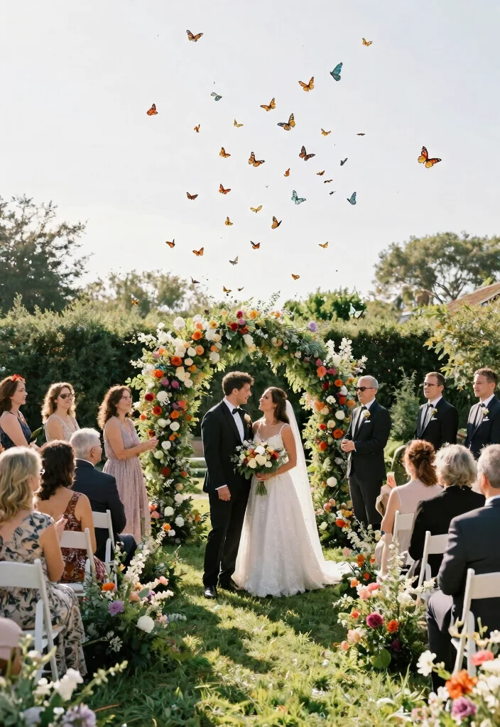 15 Butterfly Wedding Decorations Ideas With Whimsical Beauty - 4. Butterfly Release Ceremony 1