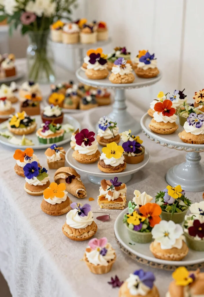 15 Floral Decorations Wedding Ideas With Fresh Romance - 15. Edible Floral Treats 1