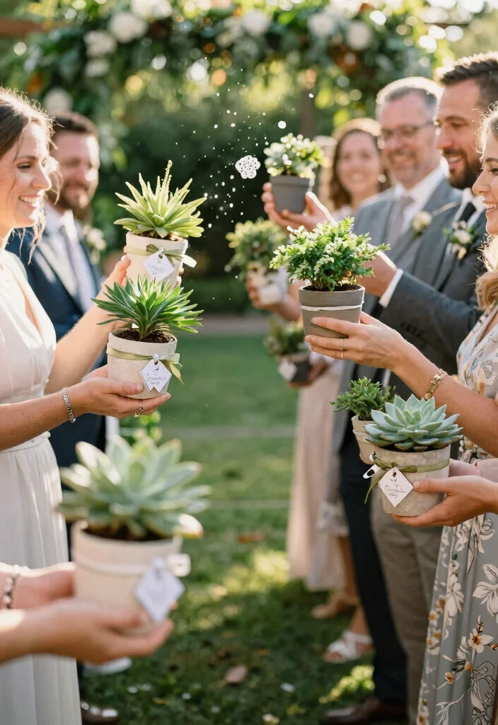 15 Floral Decorations Wedding Ideas With Fresh Romance - 9. Eco-Friendly Bouquet Toss 1
