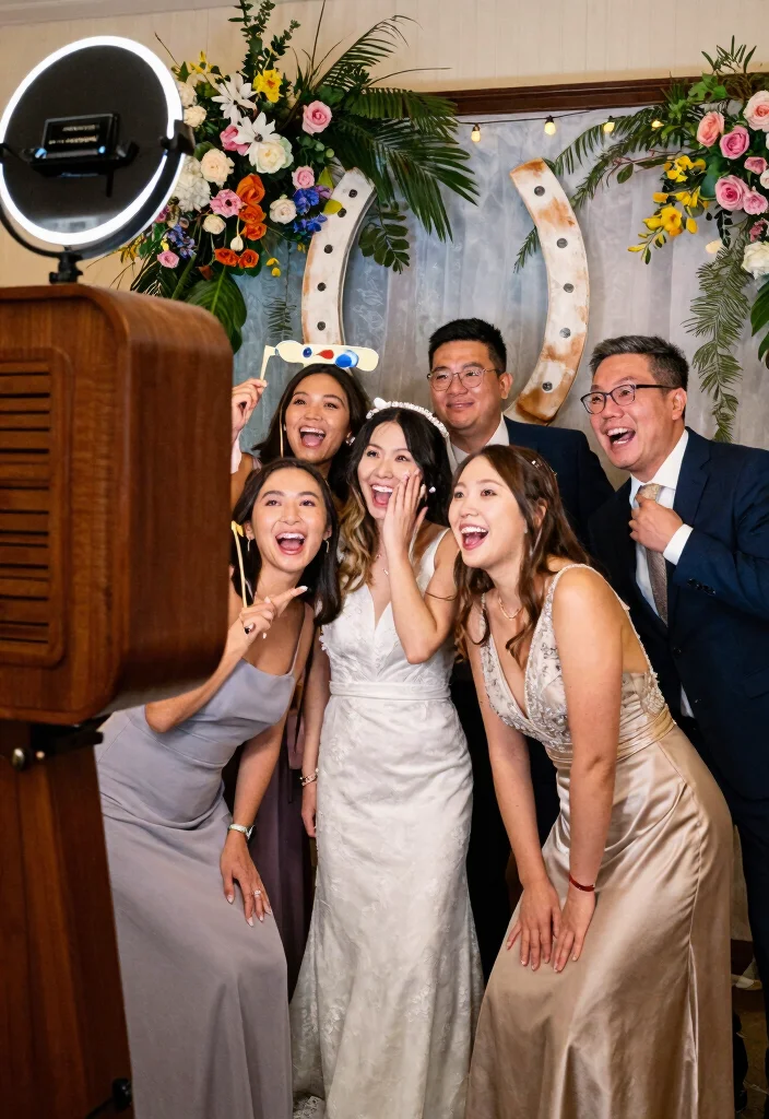 15 Horseshoe Wedding Decorations Ideas With Lucky Charm - 10. Horseshoe Photo Booth Props 1