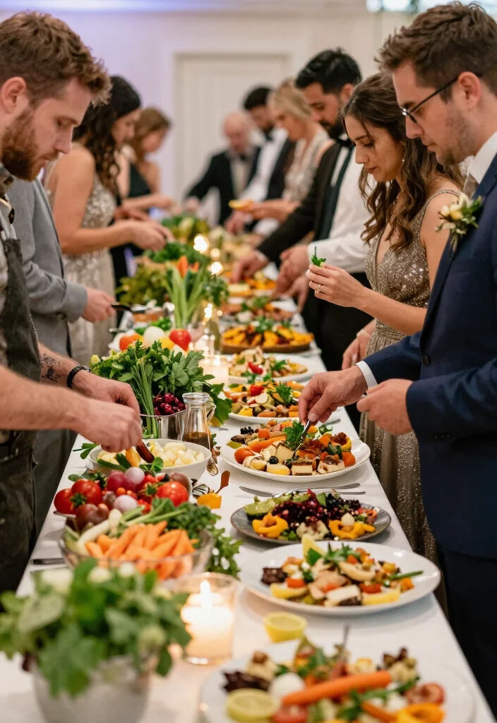 15 Main Table Wedding 2026 Trending Ideas That Steal the Spotlight - 10. Interactive Food Stations 1