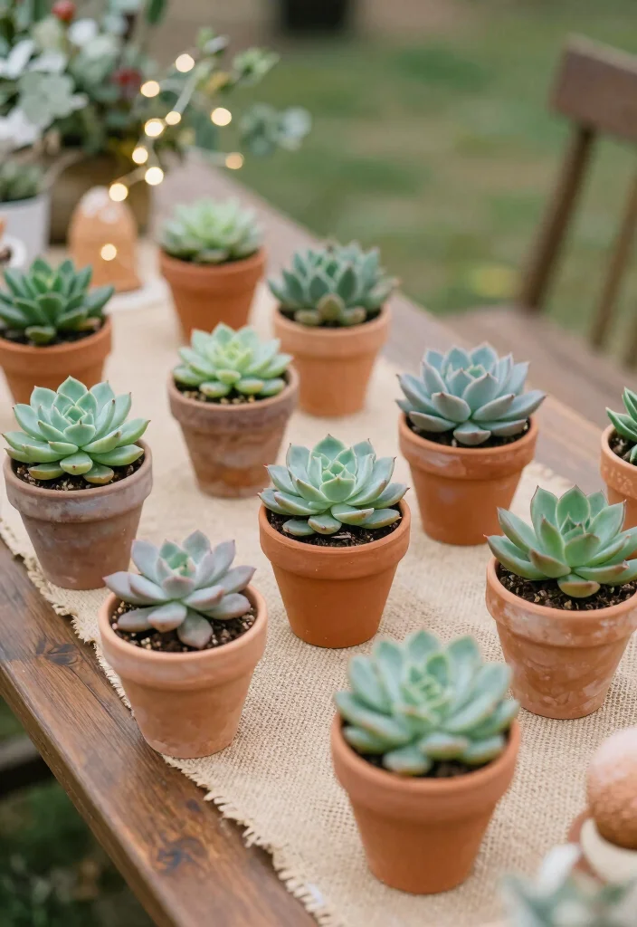15 Summer Wedding Table Decor Ideas With Fresh Vibes - 2. Succulent Accents 1