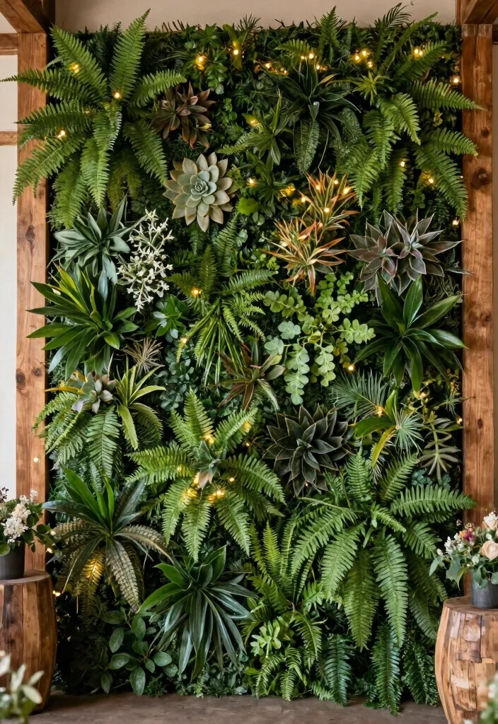 15 Wall Wedding Decorations Ideas That Transform Your Venue - 1. Living Green Walls 1