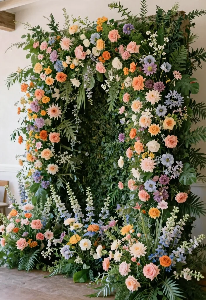 15 Wall Wedding Decorations Ideas That Transform Your Venue - 8. Floral Wall Installations 1