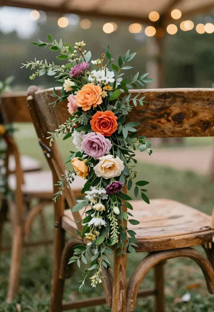 15 Wedding Chair Decorations 2026 Trending Ideas That Elevate Any Venue - 1. Natural Floral Garlands 1