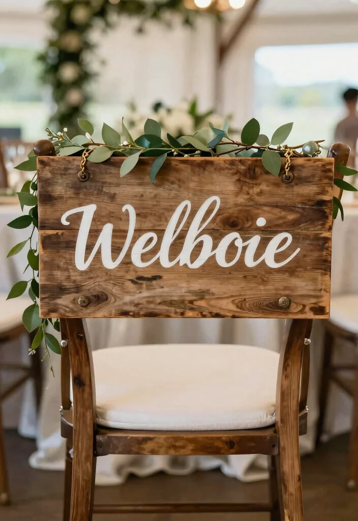 15 Wedding Chair Decorations 2026 Trending Ideas That Elevate Any Venue - 10. Hand-painted Chair Signs 1