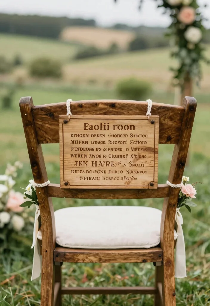 15 Wedding Chair Decorations 2026 Trending Ideas That Elevate Any Venue - 13. Rustic Wooden Details 1