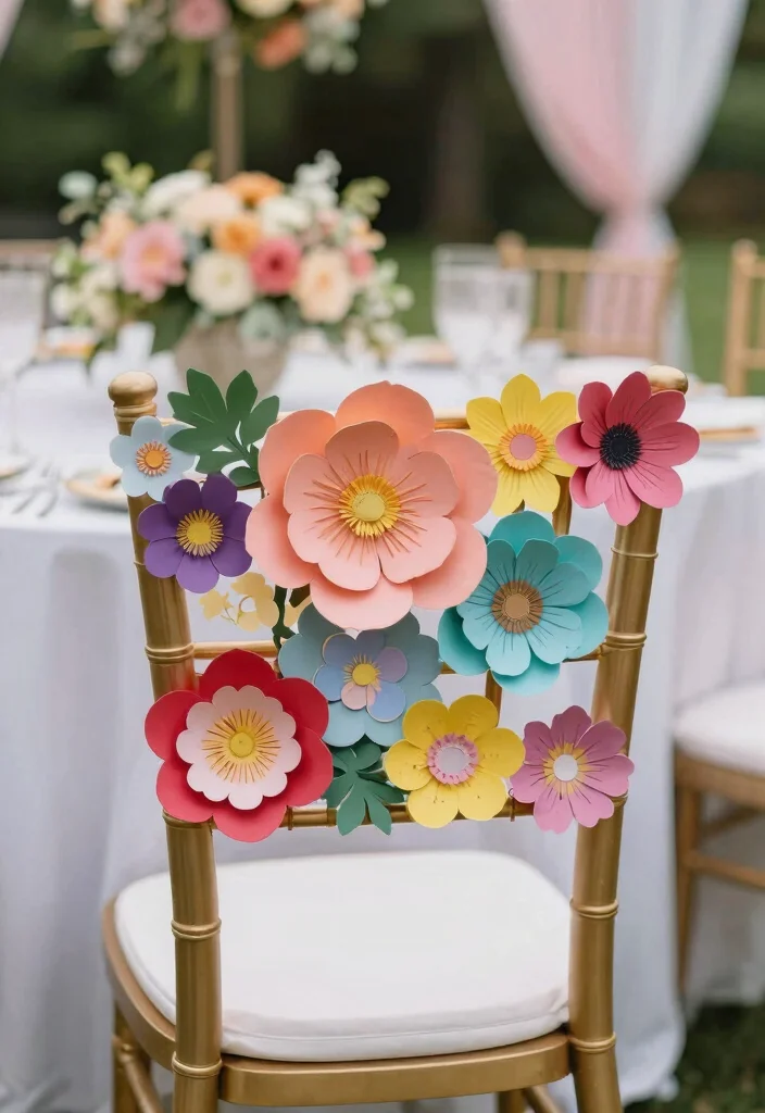 15 Wedding Chair Decorations 2026 Trending Ideas That Elevate Any Venue - 7. Sustainable Paper Flowers 1