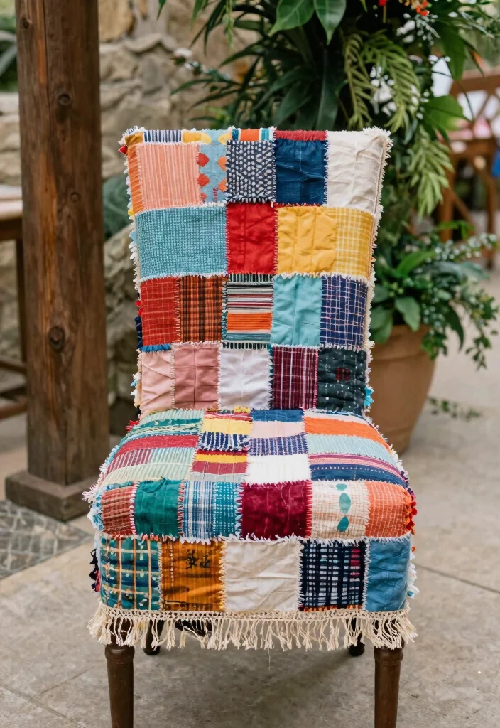15 Wedding Chair Decorations 2026 Trending Ideas That Elevate Any Venue - 8. Upcycled Fabric Scraps 1