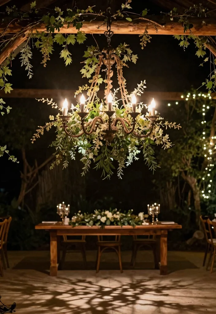 15 Wedding Hanging Decorations Ideas That Add Drama - 11. Eco-Friendly Chandeliers Made from Branches 1