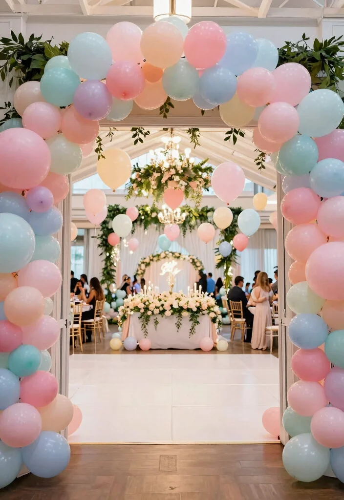 15 Wedding Hanging Decorations Ideas That Add Drama - 15. Dreamy Balloon Installations 1