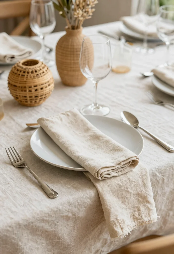 15 Wedding Shower Table Decorations Ideas That Look Sweet - 14. Eco-Friendly Fabrics 1