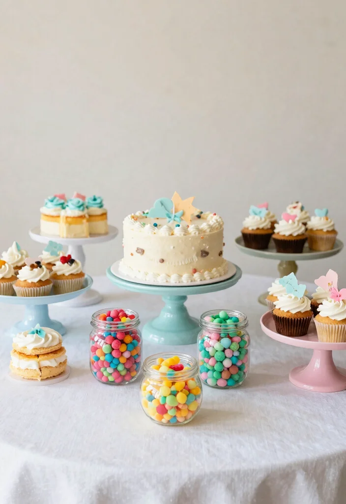 15 Wedding Shower Table Decorations Ideas That Look Sweet - 7. Sweet Treat Centerpieces 1