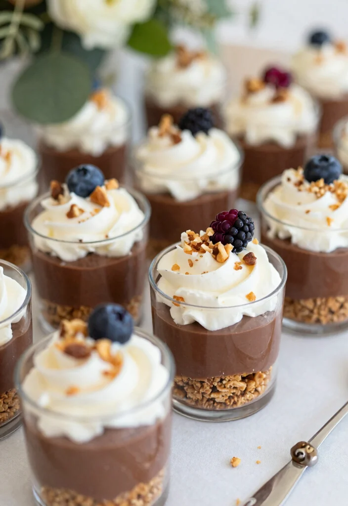 15 Wedding Treat Table Ideas That Look Deliciously Cute - 13. Sweet Vegan Pudding Cups 1