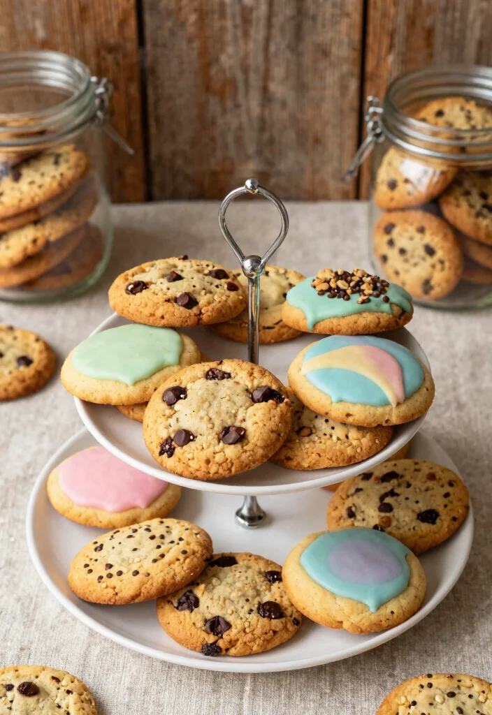 15 Wedding Treat Table Ideas That Look Deliciously Cute - 7. Colorful Vegan Cookie Assortment 1