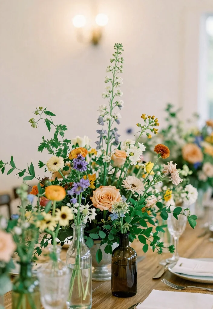 16 Head Table Decorations Wedding Ideas That Stand Out - 11. Seasonal Floral Arrangements 1