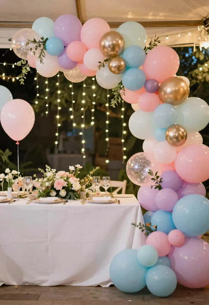 16 Head Table Decorations Wedding Ideas That Stand Out - 3. Whimsical Balloon Arch 1