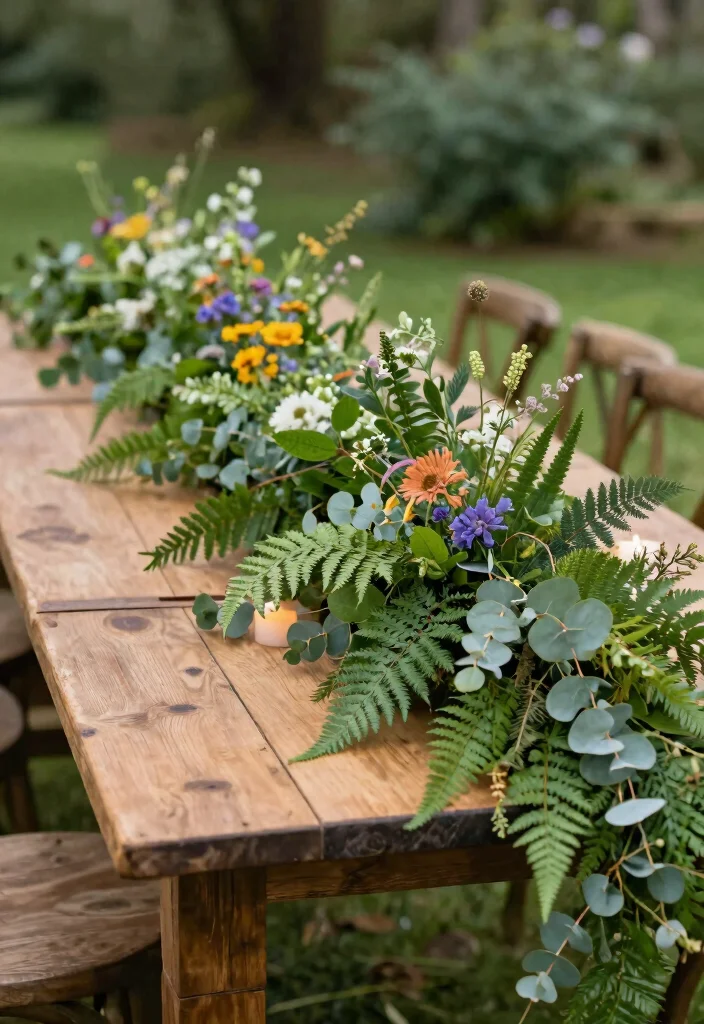 16 Head Table Decorations Wedding Ideas That Stand Out - 5. Seasonal Greenery Runner 1