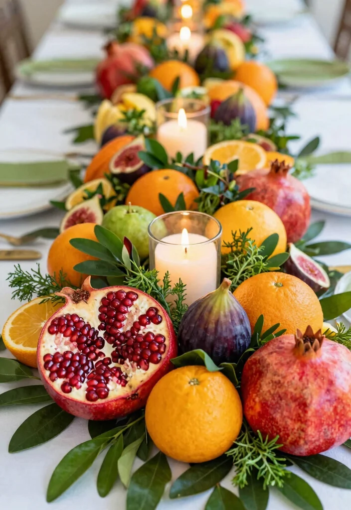 16 Head Table Decorations Wedding Ideas That Stand Out - 9. Seasonal Fruit Arrangements 1
