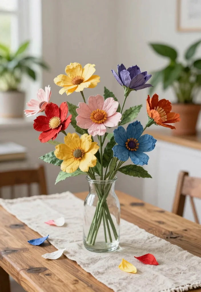 16 Home Wedding Decorations 2026 Trending Ideas That Feel Intimate & Beautiful - 1. Recycled Paper Floral Arrangements 1