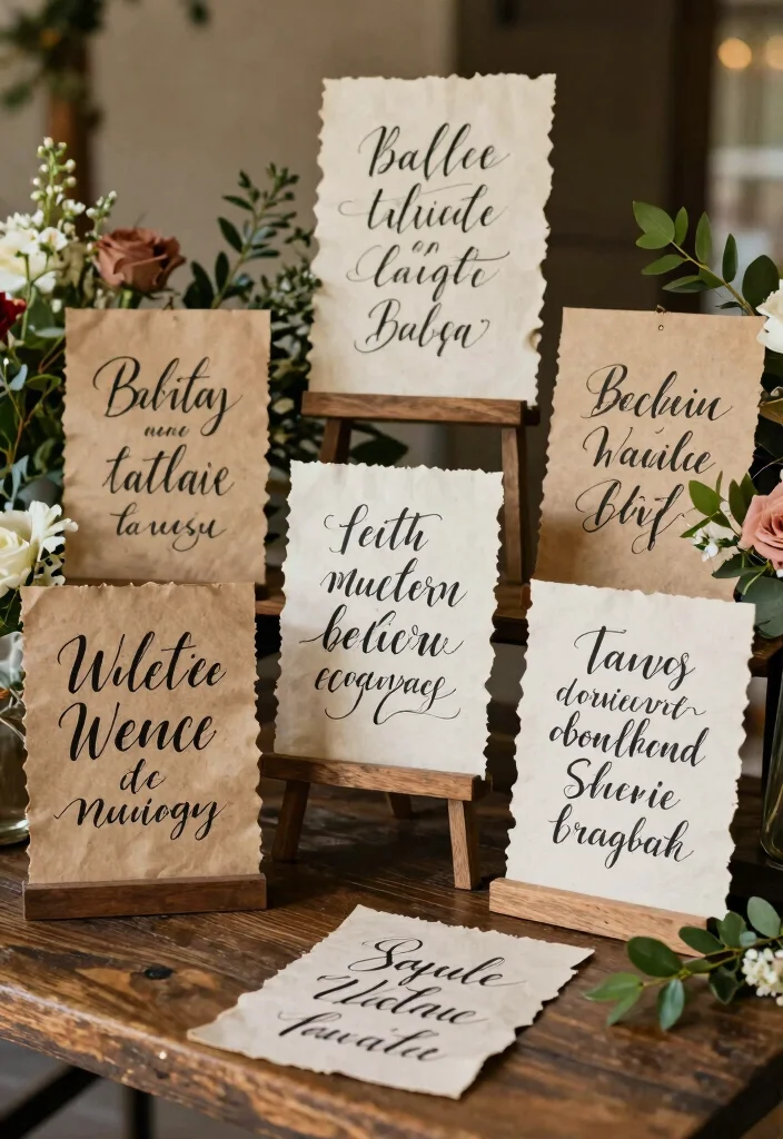 16 Home Wedding Decorations 2026 Trending Ideas That Feel Intimate & Beautiful - 15. Handwritten Calligraphy Signage 1