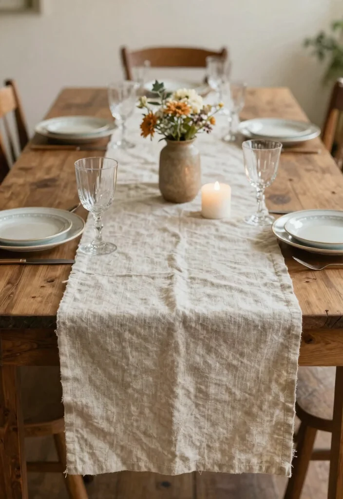 16 Home Wedding Decorations 2026 Trending Ideas That Feel Intimate & Beautiful - 4. Handmade Eco-Friendly Table Runners 1