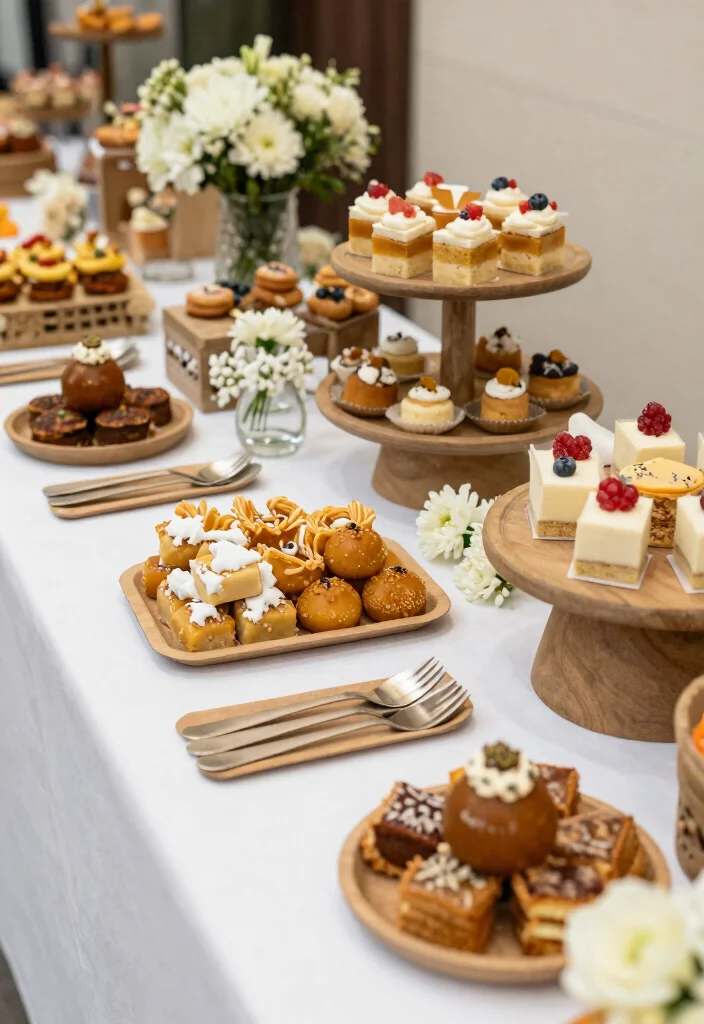 16 Indian Wedding Hall Decorations Ideas With Grand Style - 16. Eco-Friendly Dessert Table 1