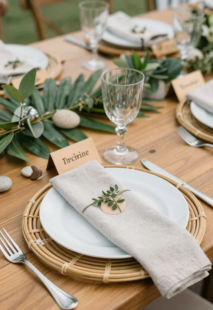 16 Indian Wedding Hall Decorations Ideas With Grand Style - 5. Eco-Conscious Table Settings 1