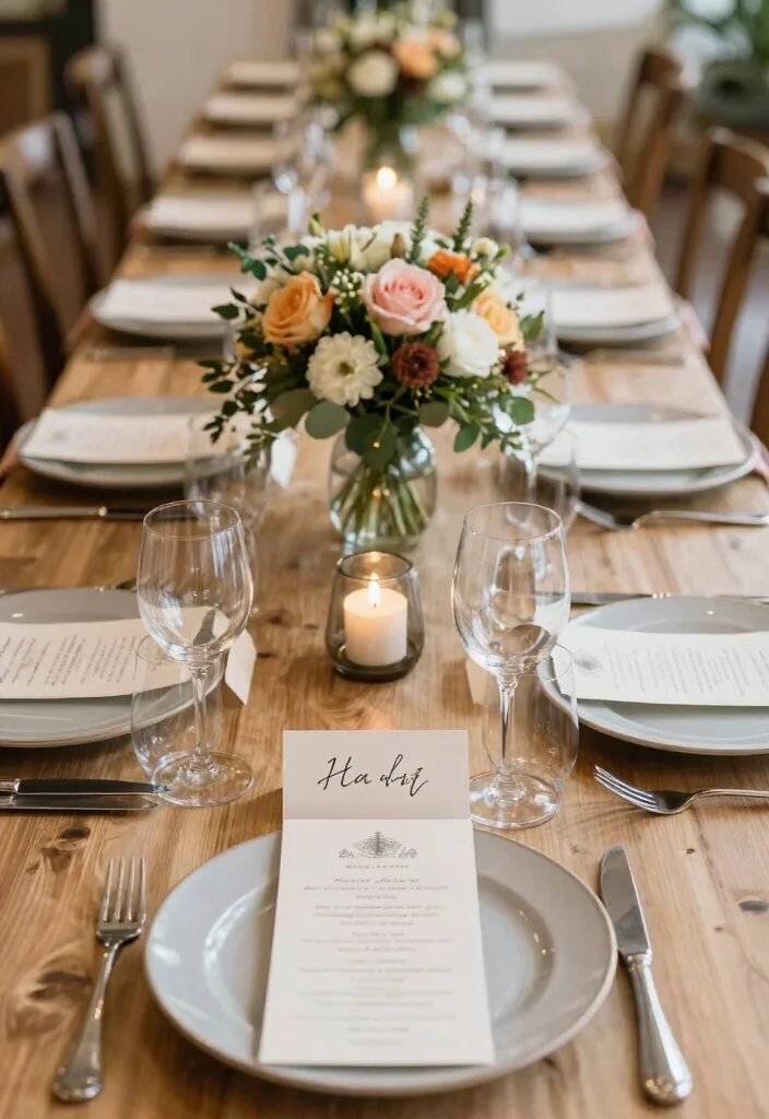 16 Long Table Wedding Decor Ideas That Feel Romantic - 11. Personalized Touches 1