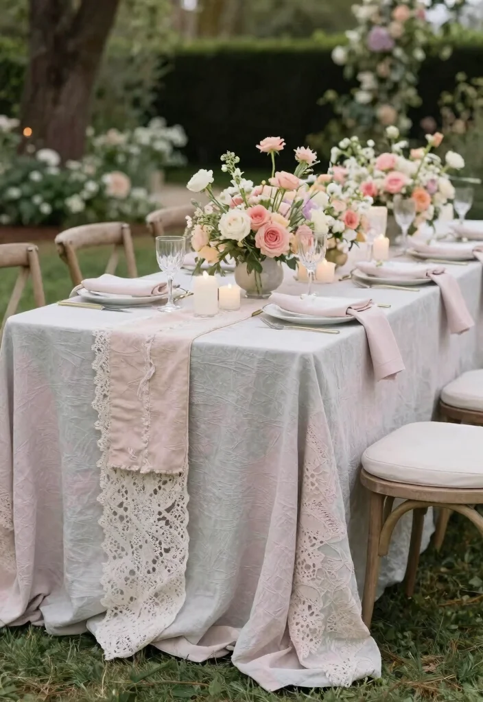 16 Long Table Wedding Decor Ideas That Feel Romantic - 8. Elegant Linens 1