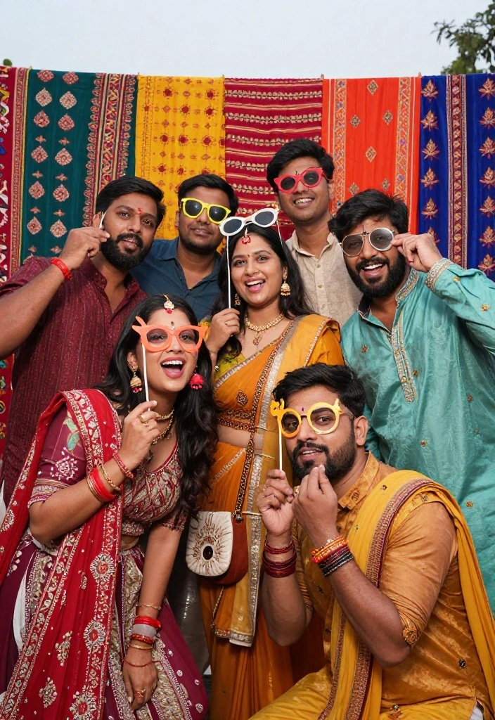 16 Outdoor Wedding Decorations Indian Ideas With Vibrant Charm - 13. Interactive Photo Booth 1