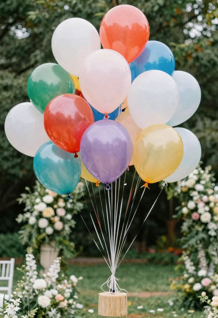 16 Outdoor Wedding Decorations Indian Ideas With Vibrant Charm - 16. Biodegradable Balloons 1
