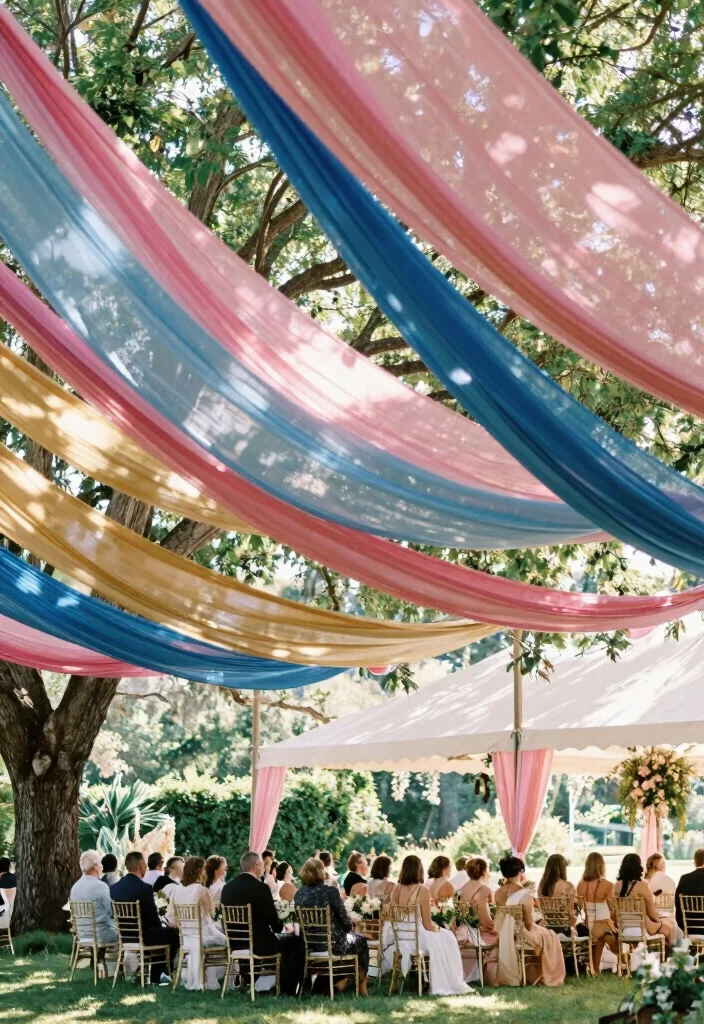 16 Outdoor Wedding Decorations Indian Ideas With Vibrant Charm - 3. Colorful Drapes for a Festive Touch 1