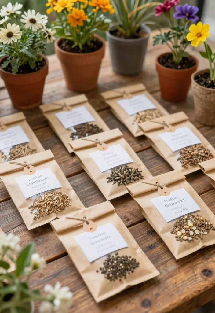 16 Outdoor Wedding Decorations Indian Ideas With Vibrant Charm - 6. Sustainable Seed Favors 1