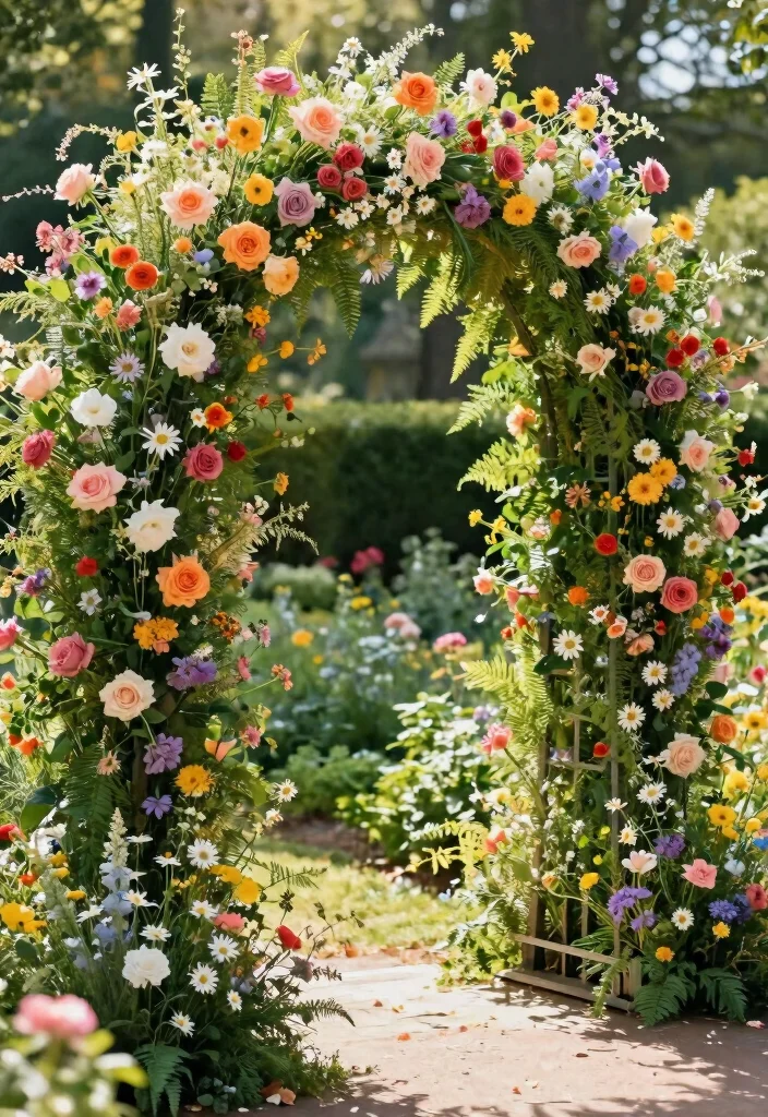 16 Outside Wedding Ceremony Decorations Ideas With Natural Beauty - 1. Floral Archways 1