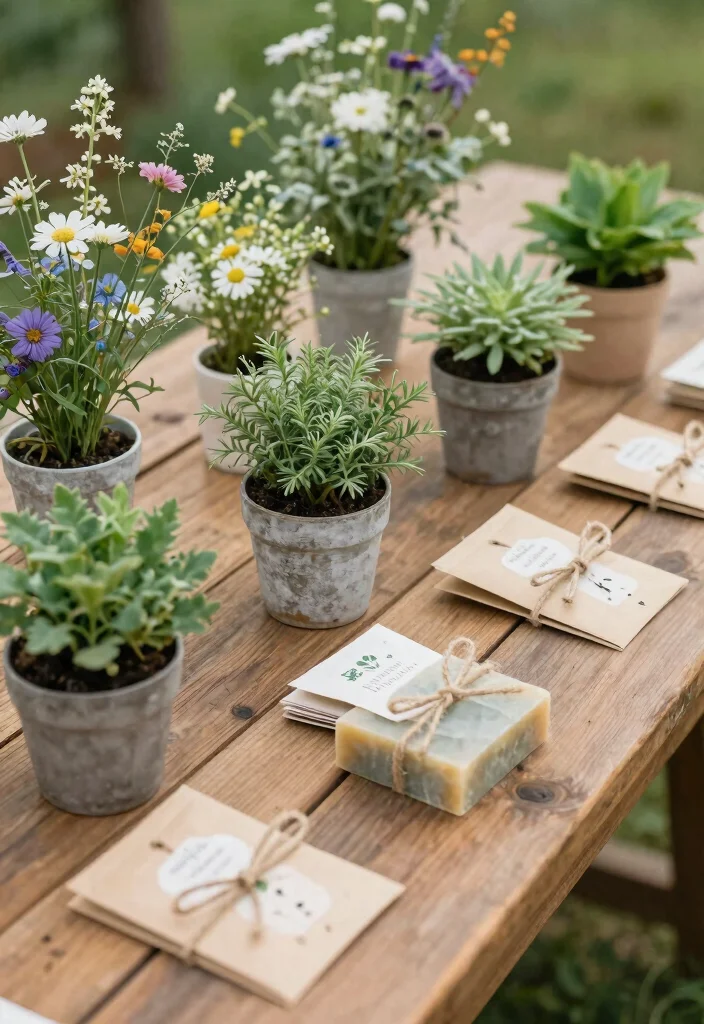 16 Outside Wedding Ceremony Decorations Ideas With Natural Beauty - 12. Eco-Conscious Favors 1