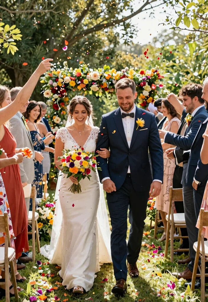 16 Outside Wedding Ceremony Decorations Ideas With Natural Beauty - 16. Biodegradable Confetti 1