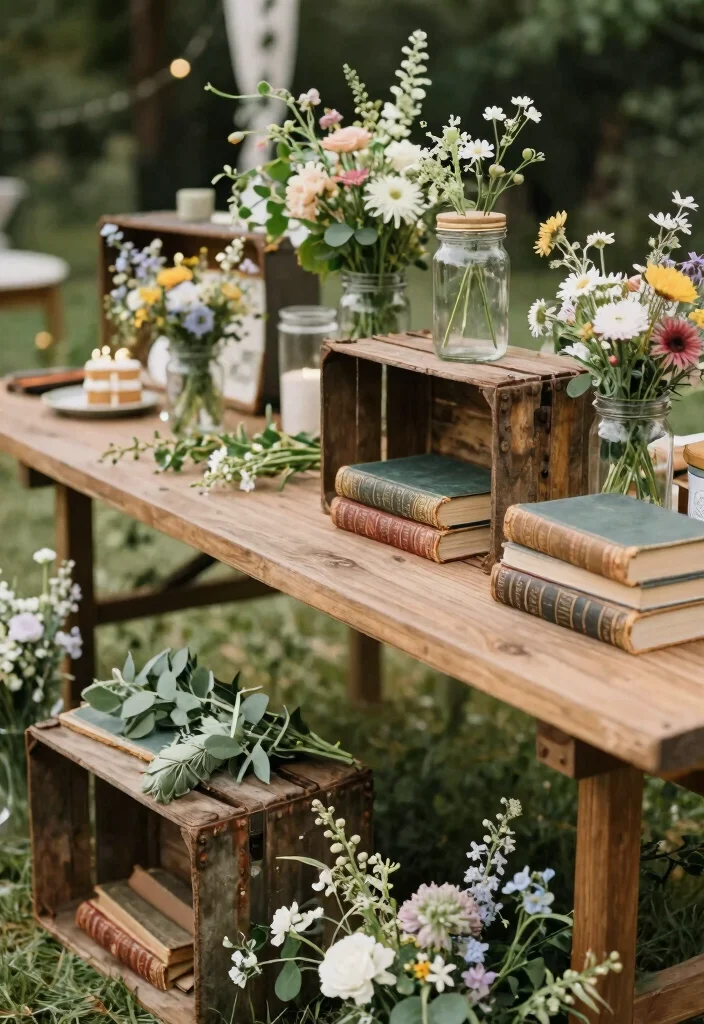 16 Outside Wedding Ceremony Decorations Ideas With Natural Beauty - 9. Repurposed Decor Items 1