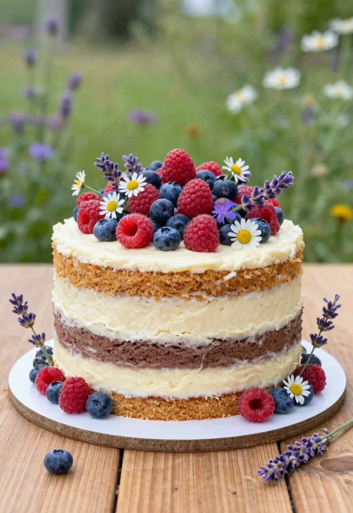 16 Rustic Wedding Dessert Table Ideas With Cozy Charm - 1. The Naked Cake Extravaganza 1