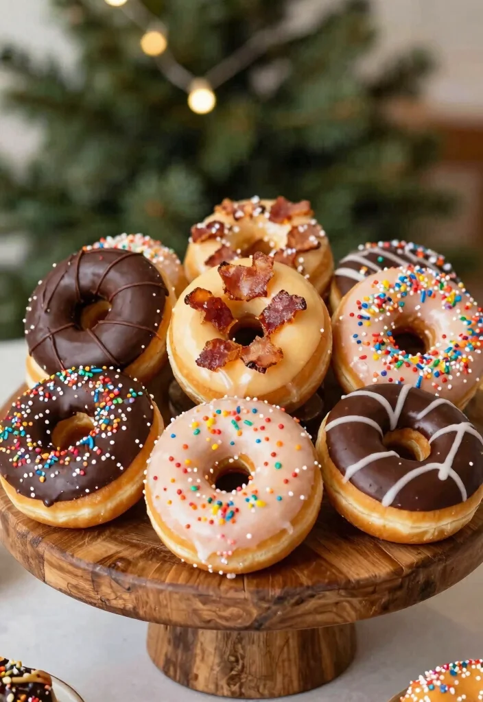 16 Rustic Wedding Dessert Table Ideas With Cozy Charm - 11. Beautifully Decorated Donuts 1