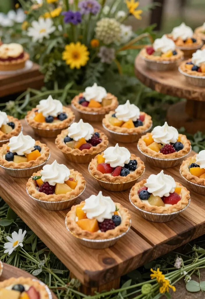 16 Rustic Wedding Dessert Table Ideas With Cozy Charm - 9. Homemade Mini Pies 1