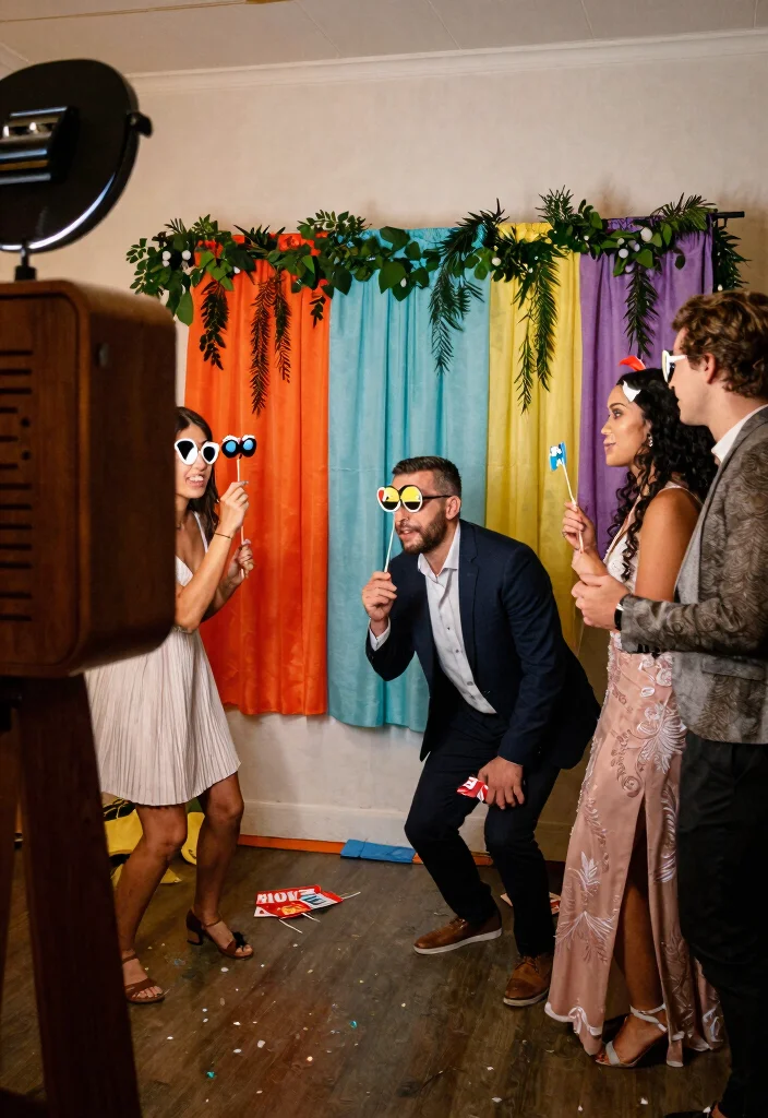 16 Simple Wedding Reception Decorations Ideas That Still Wow - 10. DIY Photo Booth Backdrop 1